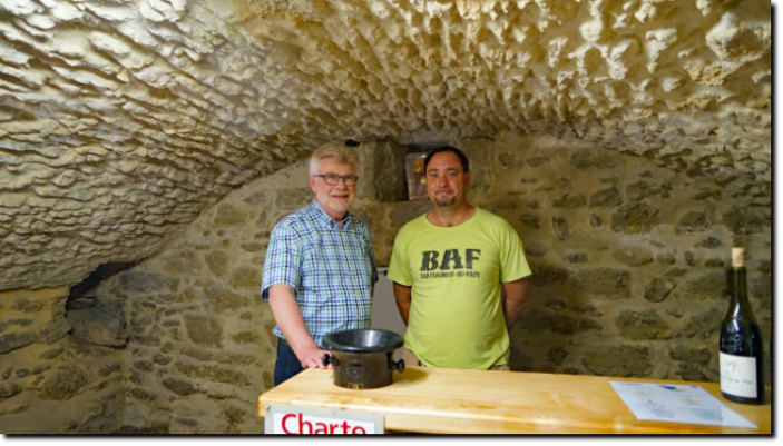 Sidens forfatter med Jerome Matthieu fra Domaine de Saje